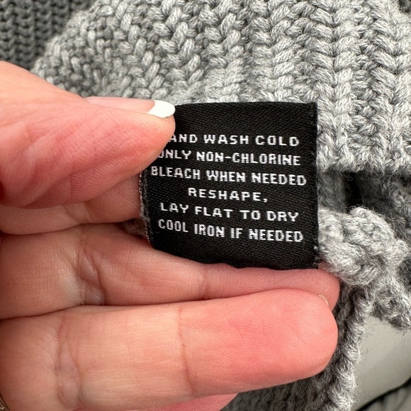 REVOLVE S 525 AMERICA chunky Gray oversized woman cowl fisherman core Sweater - Picture 7 of 13